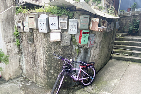 ◎ 登峰路的信箱墻。