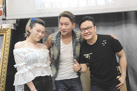 ◎ 葉文龍為「備戰」舉辦發佈會,歌手洛妍及漢洋到場支持。