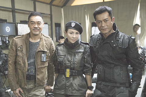 ◎ 劉青雲、劉嘉玲和古天樂合作愉快。