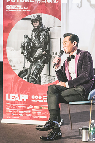 ◎ 為紀念香港特別行政區成立二十五周年,香港駐倫敦經濟貿易辦事處支持倫敦東亞電影節,於倫敦時間十月十九日至三十日在倫敦放映七部香港電影。圖為香港演員古天樂在電影節的問答環節與觀眾交流。