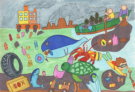 清理海洋垃圾 菜農子弟學校 五年級 馮恩灝