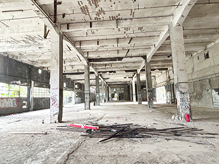 天花已露出了鋼筋。