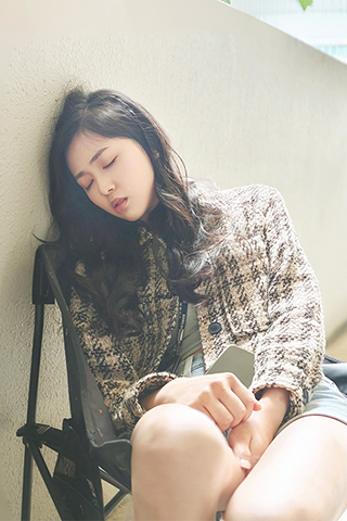 ◎ 郭柏妍訓覺樣好似小朋友。