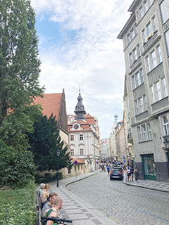 蜿蜒古老的石板街道