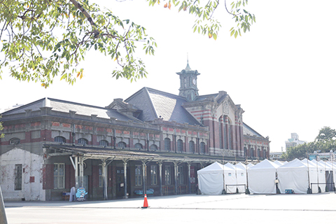 台中車站文藝復興風格的紅磚建築