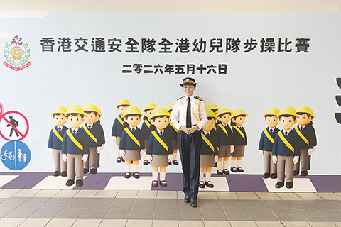 ◎ 何佩瑜為交通宣傳盡綿力。